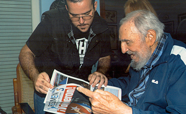 קסטרו במפגש עם הסטודנט (צילום: רויטרס)