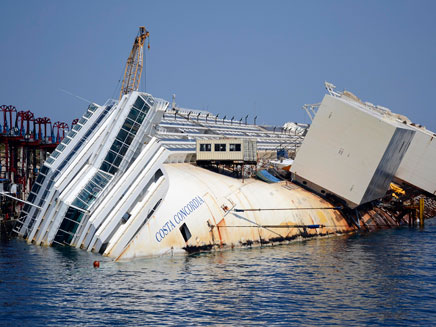 ספינת הקוסטה קונקורדיה (צילום: AP)