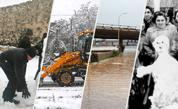 קיצור תולדות הקור: החורף בישראל (צילום: פיקיוויקי, פלאש 90, חדשות 2, AP)