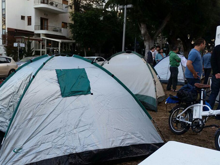 הפגנה, אוהל, רוטשילד (צילום: עזרי עמרם)