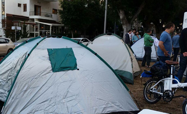 הפגנה, אוהל, רוטשילד (צילום: עזרי עמרם)