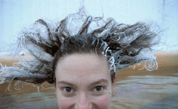 שיער קפוא (צילום: Takhini Hot Springs)