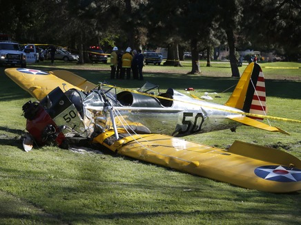 מטוסו של הריסון פורד (צילום: רויטרס)