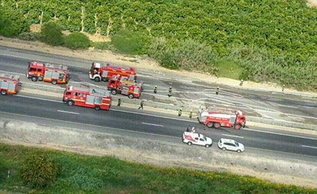 תאונה ליד אשדוד (צילום: חדשות 2)