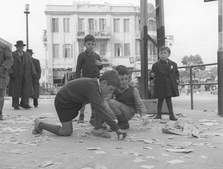 בחירות ברחובות תל-אביב,1949 (צילום: ארכיון צה