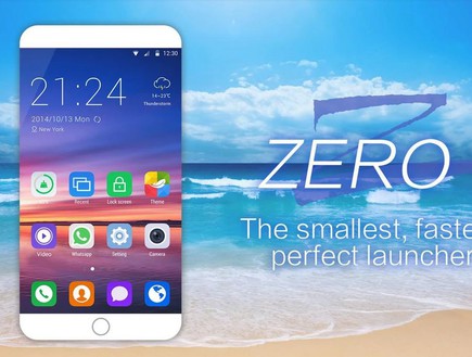 עיצוב של אייפון באנדרואיד. Zero Launcher