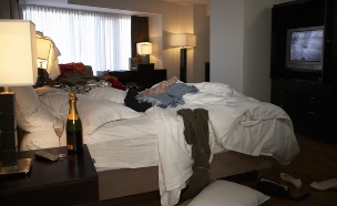 חדר במלון, בלגן (צילום: thinkstock / אימג'בנק)