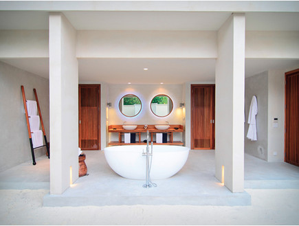 אתר אמיליה במלדיביים, חדר הרחצה המושלם (צילום: Amilla Fushi Resort)