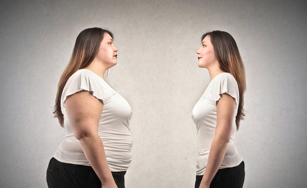 אישה רזה ושמנה (צילום: אימג'בנק / Thinkstock)