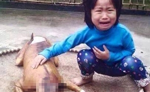 בוכה על הכלב (צילום: dailymail.co.uk)