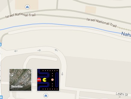 משחק פק-מן במפות גוגל (צילום: יאיר מור, NEXTER)