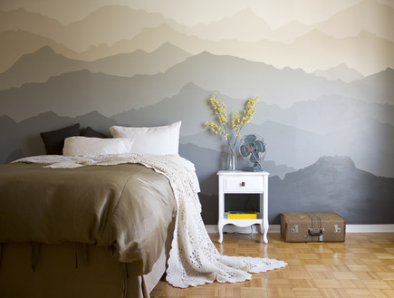 פרויקטים שלא תבצעו, ציור קיר כרקע לחדר השינה (צילום: Pam Lostrac)