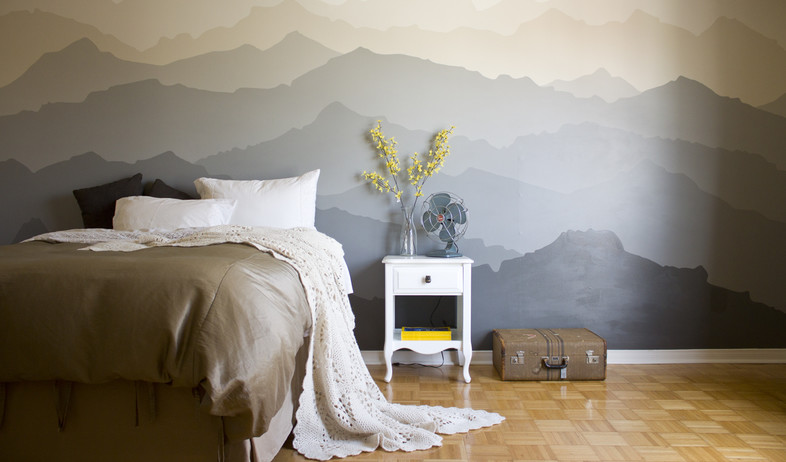 פרויקטים שלא תבצעו, ציור קיר כרקע לחדר השינה (צילום: Pam Lostrac)