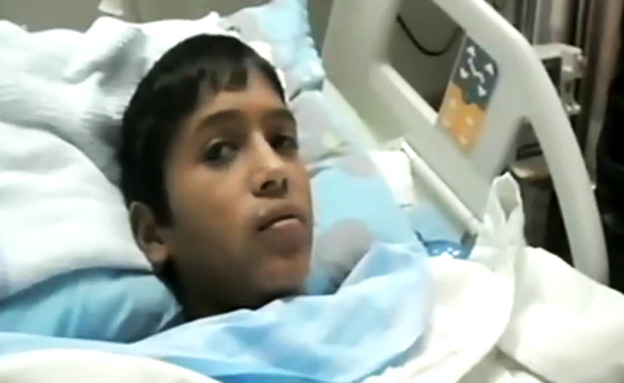 הילד בבית החולים (צילום: חדשות 2)