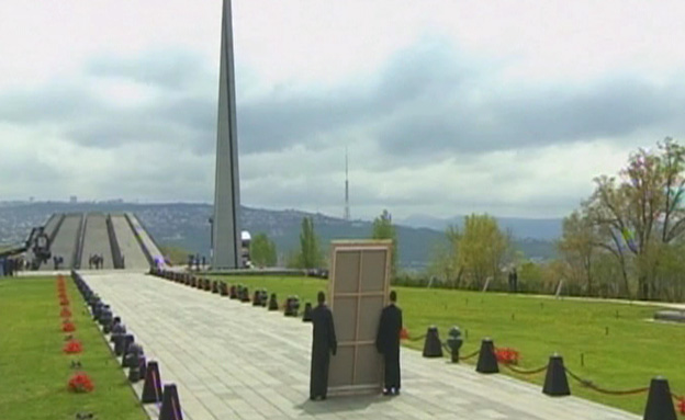 טקס לזכר השואה הארמנית (צילום: רויטרס)