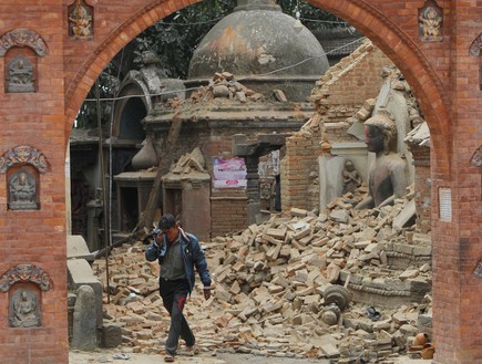 הכיכר בנפאל אחרי האסון (צילום: Sakchai Lalit | AP)