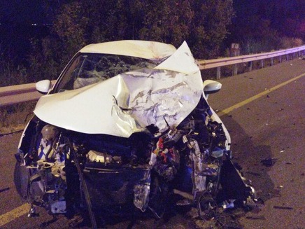 המשטרה מחפשת אחר נהג הרכב הפוגע (צילום: דוברות מד