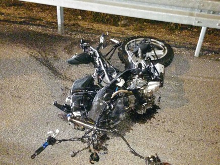 רוכב האופנוע נהרג במקום (צילום: דוברות מד