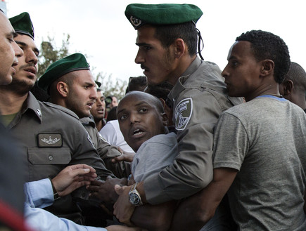 מחאת יוצאי אתיופיה (צילום: ap)