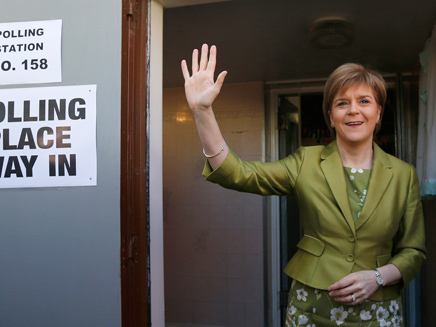 המפתח בידיה? מנהיגת המפלגה הסקוטית (צילום: רויטרס)