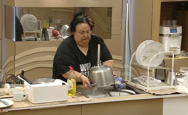 אריאנה שוטפת כלים (צילום: מתוך האח הגדול VIP, שידורי קשת)
