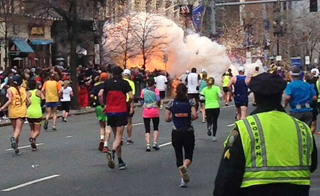 פיגוע בבוסטון (צילום: חדשות 2)