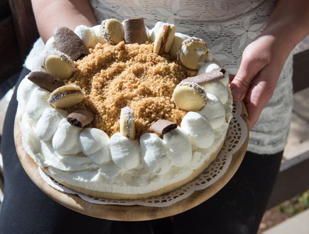 סעודה בגן עדן עוגת גבינה צפת (צילום: איילת גדנקן ,  יחסי ציבור )