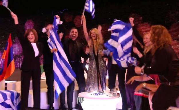 חצי גמר אירוויזיון חלק א - יוון (צילום: מתוך משדר אירוויזיון 2015, ערוץ 1)