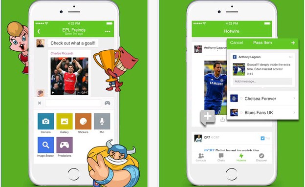 אפליקציה לאוהבי כדורגל