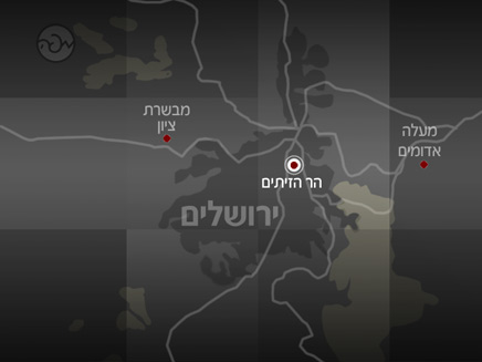 מפה הר הזיתים (צילום: חדשות 2)