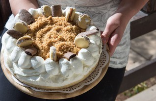 סעודה בגן עדן עוגת גבינה צפת (צילום: נמרוד סונדרס,  יחסי ציבור )