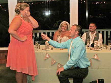 הצעת הנישואים - באמצע החתונה (צילום: דיילי מייל)