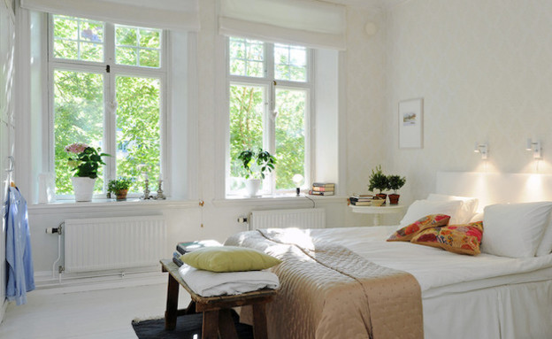 בית טוב, חדר שינה מואר ירוק עמדת שליטה  (צילום: Alvhem Fredrik Karlss)