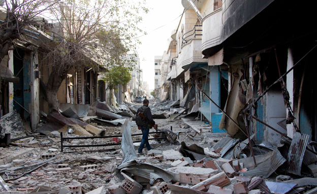 הרס ברחבי סוריה (צילום: AP)