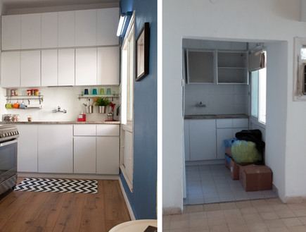 פיני ברדוגו, מטבח לפני ואחרי (צילום: גידי בועז)