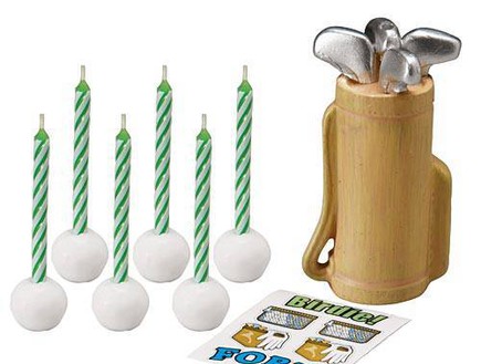 נרות יום הולדת 15, סט נרות בצורת ערכת גולף