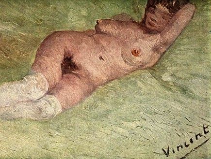 אישה ערומה שוכבת, 1887 (איור: ון גוך)