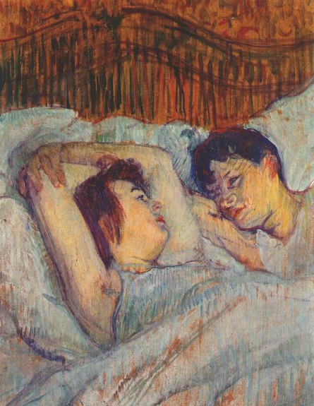 במיטה, 1892 (איור: טולוז לוטרק)