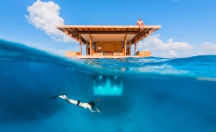 מלון מתחת למים, חדר, The Manta Resort (צילום: The Manta Resort)