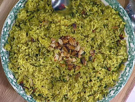 אורז עם ירקות, פיסטוקים ושקדים – חגי אייד
