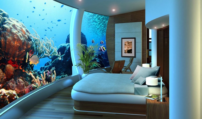 מלון מתחת למים, חדר שינה, Poseidon Underwater Resort  Fiji  (צילום: Poseidon Underwater Resort  Fiji)