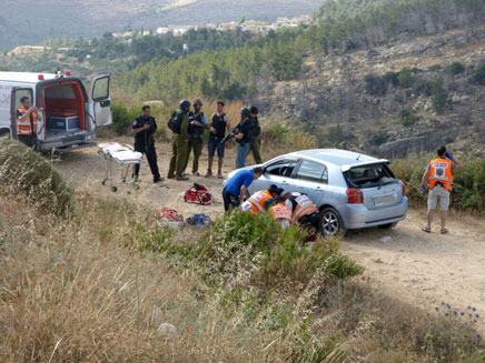 זירת הפיגוע בדולב, בשבוע שעבר (צילום: מתניה אהרונוביץ - סוכנות תצפית)