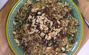 נטלי – "מנסף" תבשיל אורז עם בשר ושקדים  (צילום: מתוך מאסטר שף 5, שידורי קשת)