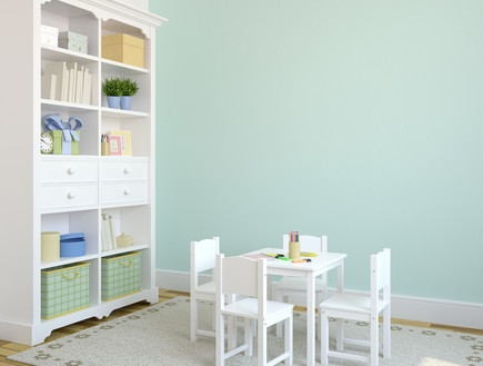כתבת צבע, קיר אחד צבעוני בחדר הילדים מוסיף הרבה (צילום: ThinkstockPhotos)