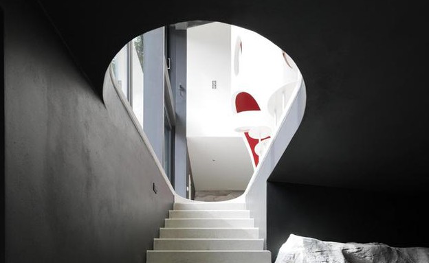 בית עתידני בטוסקנה, מדרגות (צילום: michelboucquillon.com)