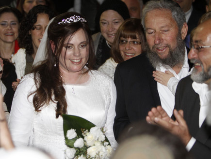 מרגלית הר שפי ביום חתונתה, 2010 (צילום: מרים אלסטר, פלאש 90)