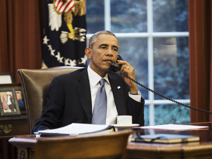 מבוכה לנשיא אובמה (צילום: רויטרס)