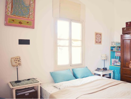 דירה במפרץ חיפה, חדר שינה  (צילום: ג'ני מוגילבסקיה)