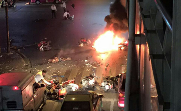 פיצוץ בבנגקוק (צילום: חדשות 2)