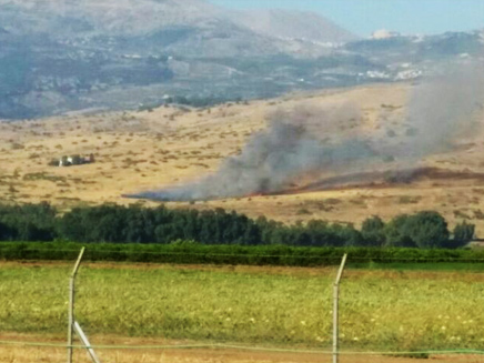 נפל של אחת הרקטות בצפון (צילום: שלומי אפריאט)